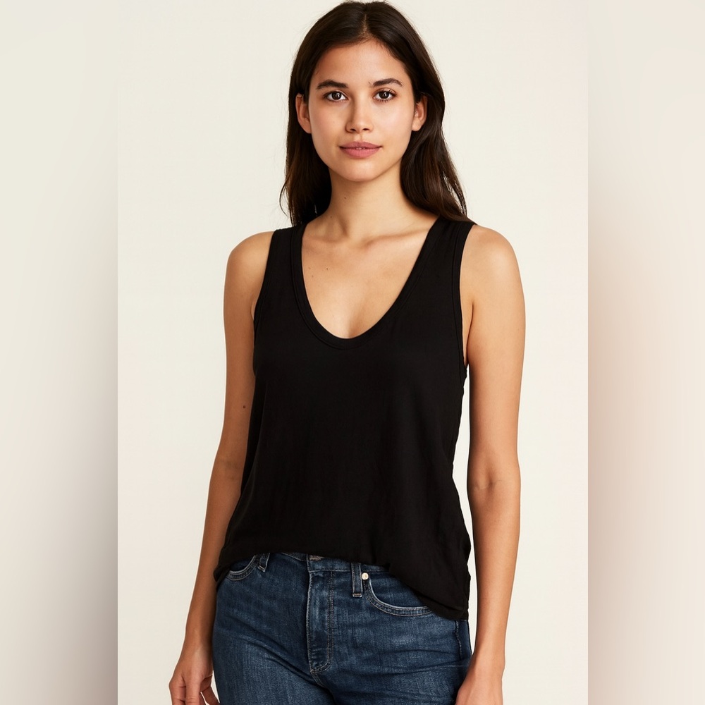 Express Skimming V-Neck Women's Black Sleeveless Tank Top M NWOT
